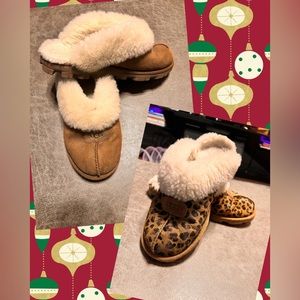 Lot of 2 pairs of Ugg Coquette Slippers.  Both sz 8